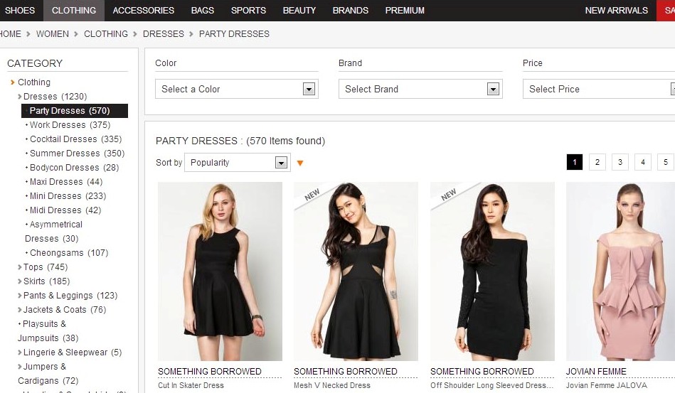 online dress shopping sites